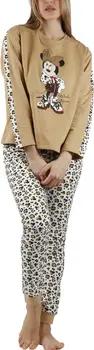 Admas Pyjamas/ Nachthemden Pyjama Outfit Hose Top Langarm Minnie Leopardo Disney