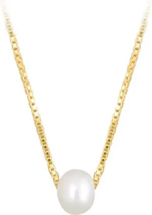ALEXANDER YORK Kette mit Anhänger SÜSSWASSERPERLE in Gold, 925 Sterling Silber