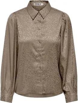 Only  Blusen Shirt Lalley Zora L/S - Weathered Teak