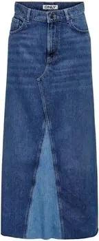 Only Röcke 15327696 MOCHI LONG-MEDIUN BLUE DENIM