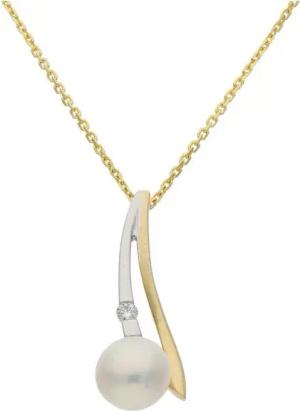JuwelmaLux Perlenanhänger JuwelmaLux Bicolor Anhänger 585 mit Brillant und Perle JL10-02-3547 (1-tlg)
