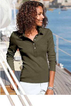 Langarm-Poloshirt