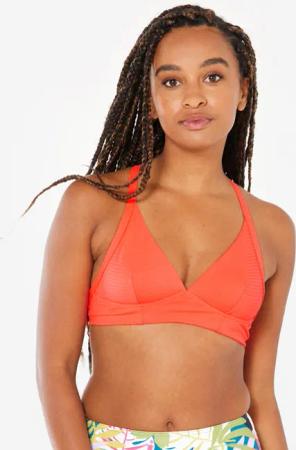 Bikini-Oberteil Bustier Surfen Damen strukturiert Bea neon-orange