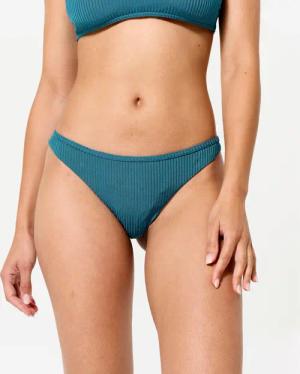 Bikini-Hose Tanga Surfen Damen strukturiert Lulu Folk blau