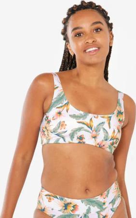 Bikini-Oberteil Bustier Surfen Damen Aurely Belly weiß