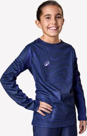 Kinder Fußball Trikot langarm - Viralto Topo Lines blau
