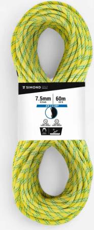 Halbseil 7.5 mm × 60 m - Ice 7.5 Dry gelb