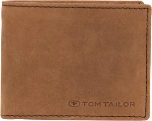 TOM TAILOR Herren TTRON Brieftasche aus Leder, braun, Uni, Gr. ONESIZE