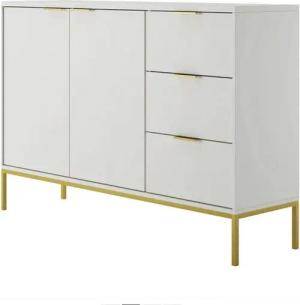 DB-Möbel Kommode Moderne "Loona" Kommode Mit Goldenen Griffen - Ideal Für Wohnzimmer