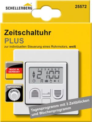 SCHELLENBERG Schalter "Plus zur Rollladensteuerung von Rohrmotoren Standard und Plus", (7 St.), mit Display und Wandtaster, Unterputzmontage, weiß