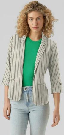 Vero Moda Kurzblazer VMJESMILO 3/4 LOOSE BLAZER WVN GA NOOS mit Leinen