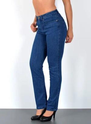 ESRA Straight-Jeans Damen Jeans Gerade hohe Leibhöhe Stretch-Jeans Damen Regular Fit G4 High Waist Jeans Damen Straight Hose Regular Jeans bis Große Größe