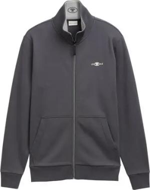 TOM TAILOR Sweatshirt Sweatjacke mit Stehkragen - Regular Fit