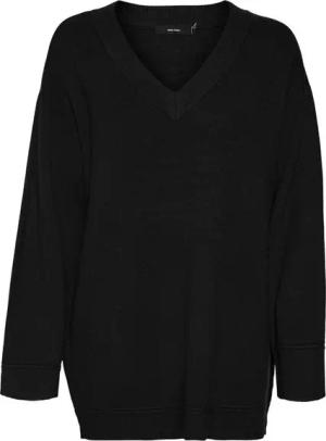 Vero Moda Strickpullover VMGOLD PIPING LS V-NECK LONG PULL.