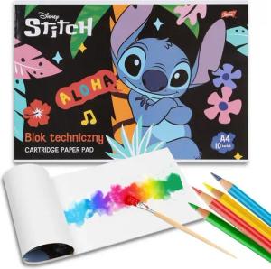 Sarcia.eu Malblock DISNEY Stitch Technischer Block, weiß A4 10 Blatt