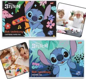 Sarcia.eu Malblock DISNEY Stitch Blocksatz: Technik + Zeichnen A4, Schulbedarf