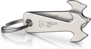 FABACH Schlüsselanhänger Trolley Key Silber Einkaufswagenlöser - Einkaufswagenchip Einkaufschip (2-tlg)
