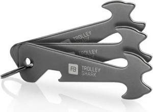 FABACH Schlüsselanhänger Trolley Shark Blacky Einkaufswagenlöser Einkaufswagenchip (3-tlg)