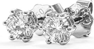 Webgoldschmied Paar Ohrstecker Diamant Ohrstecker 750 Weißgold mit 2 Diamanten Brillanten 0,42 F/IF, 750 Weißgold