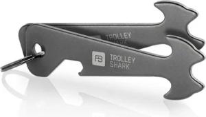 FABACH Schlüsselanhänger Trolley Shark Blacky Einkaufswagenlöser Einkaufswagenchip (2-tlg)