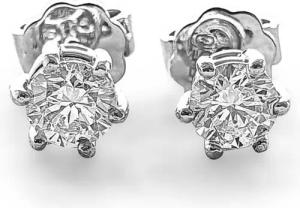 Webgoldschmied Paar Ohrstecker Diamant Ohrstecker 750 Weißgold mit 2 Diamanten Brillanten 0,70 F/IF, 750 Weißgold