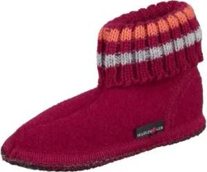 Haflinger  Pantoffeln Kinder Hüttenschuh Paul 631051-60 burgund Wolle 631051-60