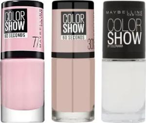 Maybelline New York Nagellack Set mit 3 Colorshow Nagellacken - 77 Nebline / 301 Love