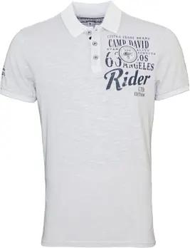 Camp David T-Shirts & Poloshirts Poloshirt Road Rebel Kurzarmshirt mit Polokragen