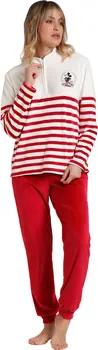 Admas Pyjamas/ Nachthemden Pyjama Outfit Hose Top Langarm Velvet King Mickey Disney