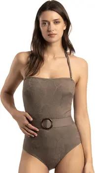 Admas Badeanzug Einteiliger Badeanzug Bustier vorgeformt Fresh Leaves