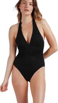 Admas Badeanzug Einteiliger vorgeformter Neckholder-Badeanzug Costa Bella