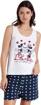 Admas Pyjamas/ Nachthemden Pyjama Shorts Tank Top Love Is In The Air Disney