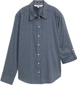 TOM TAILOR Blusentop Bluse Gemustert - Regular Fit