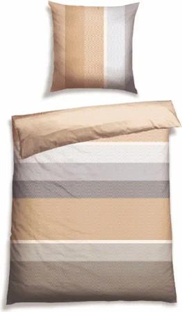 Schiesser Bettwäsche "Endy Stripes aus weicher Baumwolle mit großen und kleinen Streifen", Made in Green