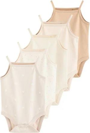 Next Body Babybodys mit Trägern 100 % Baumwolle, 5 Stk. (5-tlg)