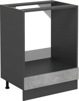 Vicco Herdumbauschrank R-Line, Beton/Anthrazit, 60 cm ohne Arbeitsplatte