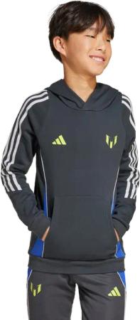 Adidas Messi Unisex Kapuzenpullover - Grau - Größe 159 - 164 CM - Baumwoll-Jersey