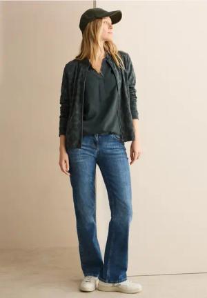 Cecil Damen Bluse in Unifarbe in Grün, Gr: XXL
