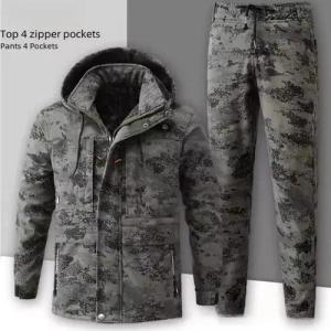 TopGekauft Freizeitanzug Verdickter Camouflage-Arbeitsanzug Herren: Warm, Fleece, Verschleiß