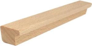 Prima-Online Möbelgriff Möbelgriff aus Holz Massiver Schrankgriffe 20cm Rohholz/Schwarz (1-St)