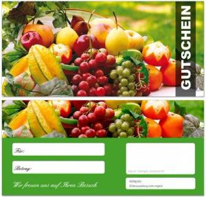 LYSCO Geschenkkarte Geschenkgutscheine gesundes Obst Früchte Gutscheine (Obst-670), Frische Küche Snack Gescmack lecker