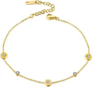 Kim Johanson Fußkette Timeless (1-tlg), mit Zirkonia aus Edelstahl