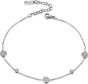 Kim Johanson Fußkette Timeless (1-tlg), mit Zirkonia aus Edelstahl