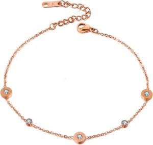 Kim Johanson Fußkette Timeless (1-tlg), mit Zirkonia aus Edelstahl