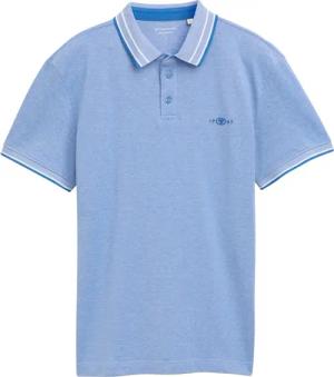 TOM TAILOR Herren Piqué Poloshirt mit Stretch, blau, Uni, Gr. XXXL