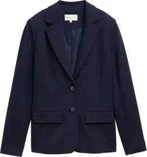 TOM TAILOR Damen Slim Fit Jersey Blazer, blau, Uni, Gr. XS