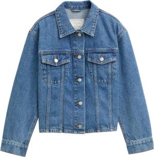 TOM TAILOR Mädchen Cropped Jeansjacke, blau, Uni, Gr. 176