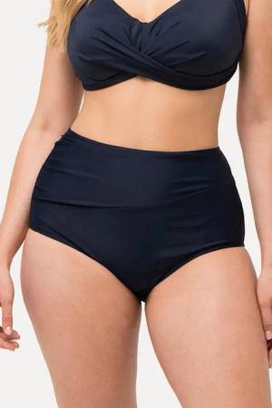 Ulla Popken Bustier-Bikini Bikini-Hose Drapierung High Waist