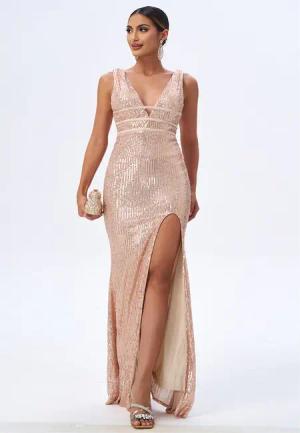 Moda Minx Jerseykleid "CIARA", mit femininem Beinausschnitt