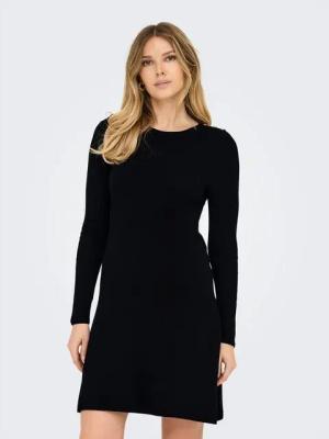 ONLY Midikleid ONLMILA SL BUTTON O-NECK DRESS EX KNT